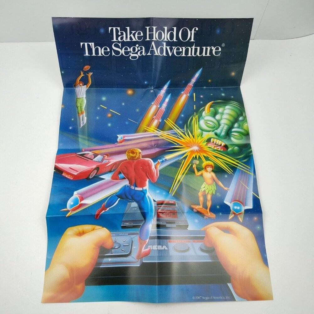 "Take Hold Of The Sega Adventure" Sega Master System SMS 1987 Promo Poster